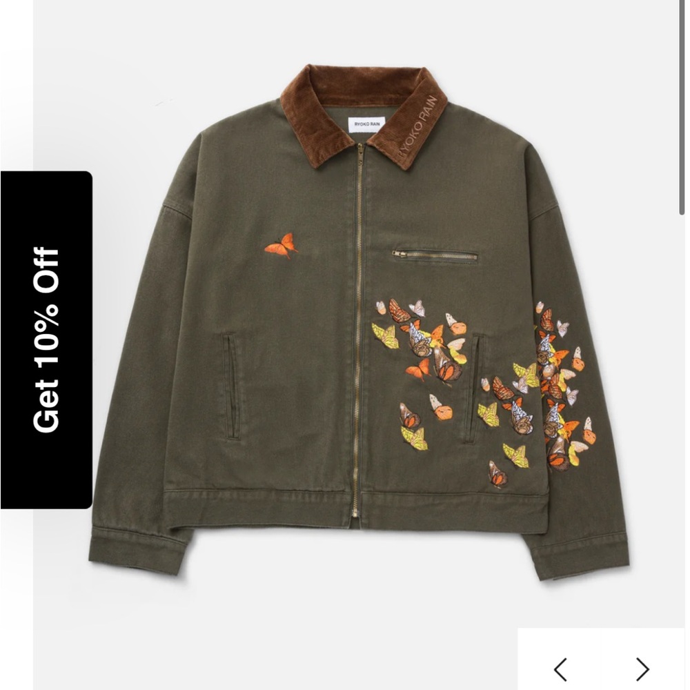 Green Butterfly Work Jacket Ryoko Rain